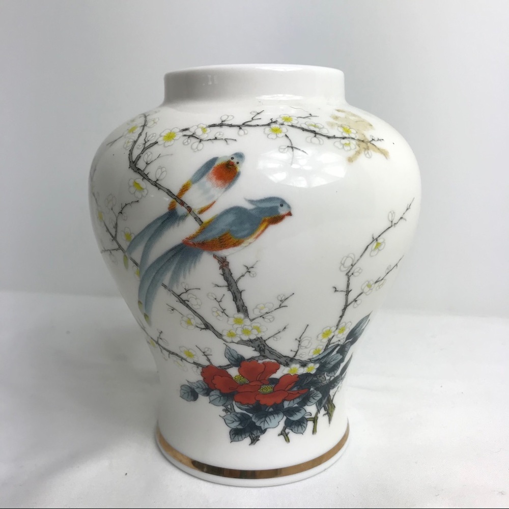 Jay Japan Hand Painted Cherry Blossom Vase